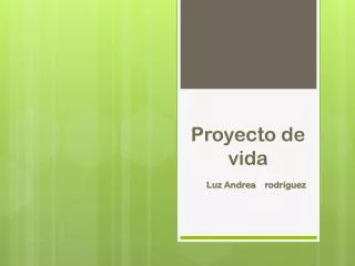 proyecto de vida