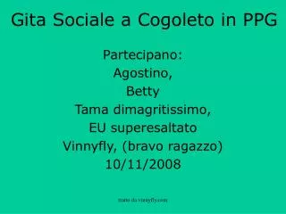 gita sociale a cogoleto in ppg