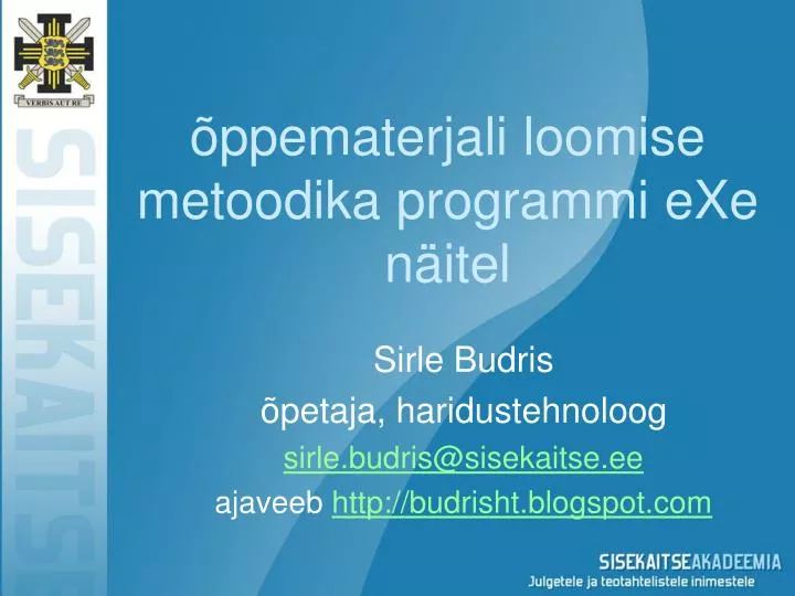 ppematerjali loomise metoodika programmi exe n itel