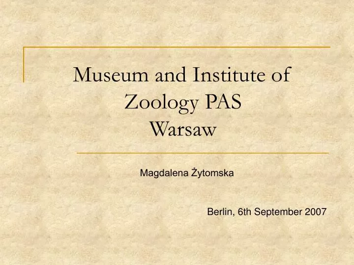 museum and institute of zoology pas warsaw