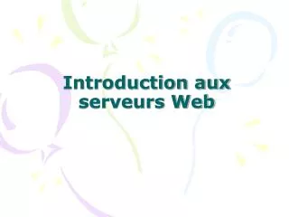 introduction aux serveurs web