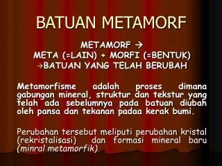 batuan metamorf