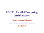 CS 213: Parallel Processing Architectures - slide 1