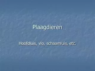 plaagdieren
