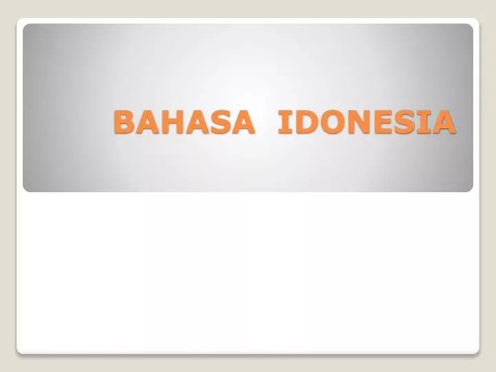 bahasa idonesia