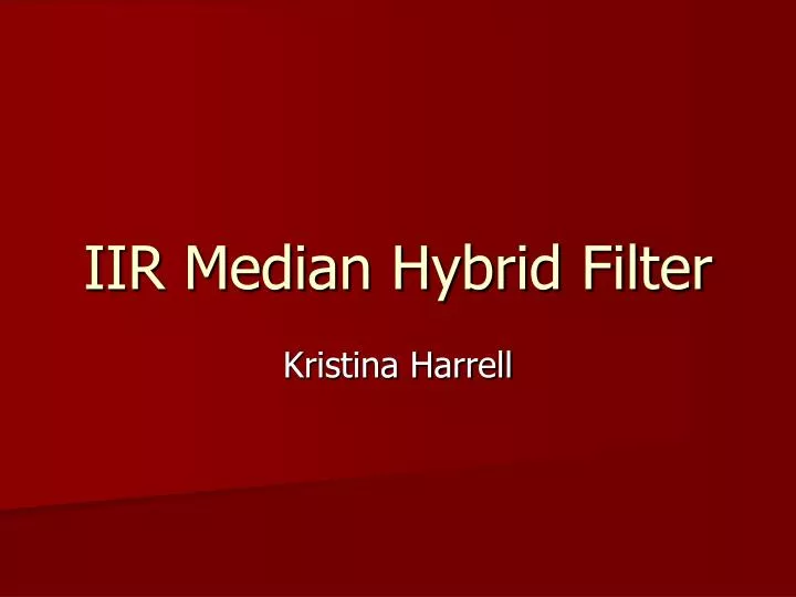 iir median hybrid filter
