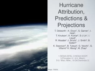 Hurricane Attribution, Predictions &amp; Projections