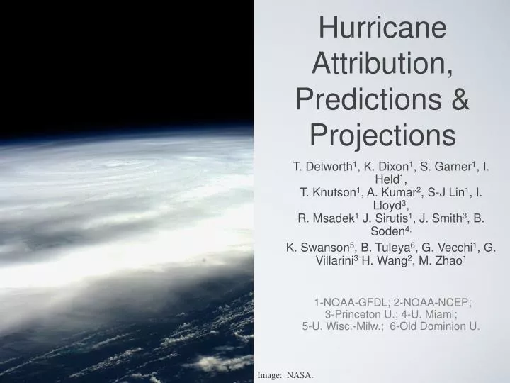 hurricane attribution predictions projections