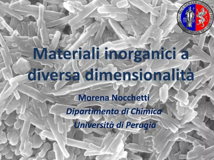 materiali inorganici a diversa dimensionalit