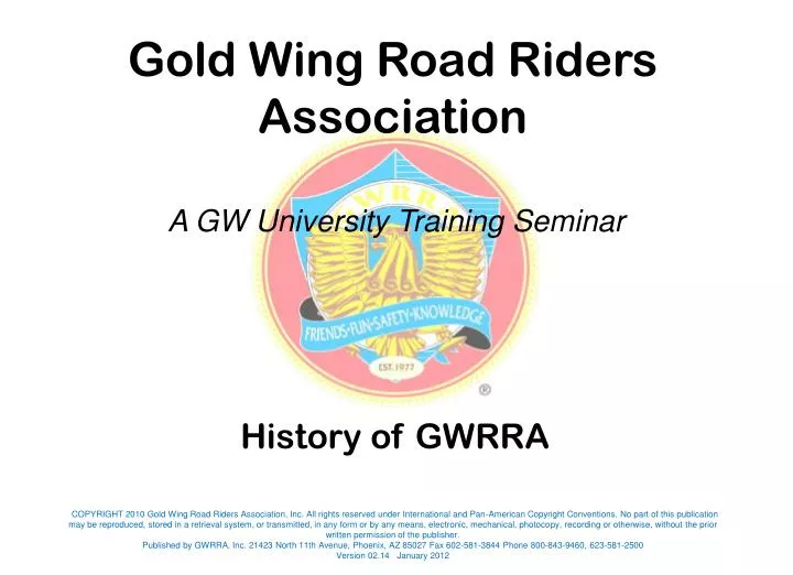 history of gwrra