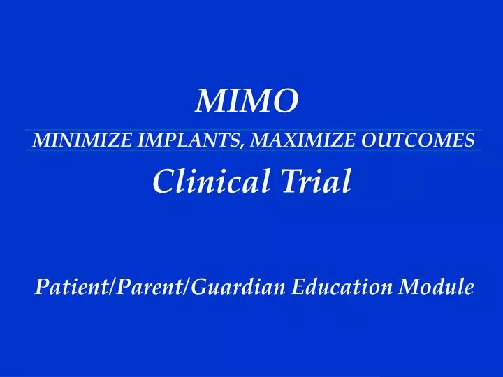 minimize implants maximize outcomes