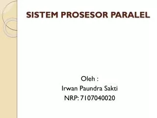 sistem prosesor paralel
