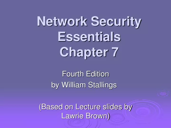network security essentials chapter 7