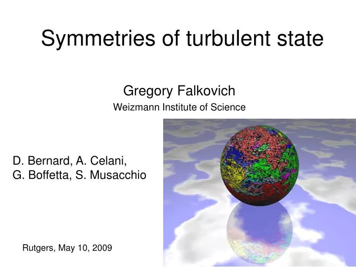 symmetries of turbulent state