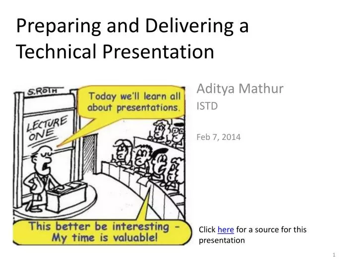 preparing and delivering a technical presentation