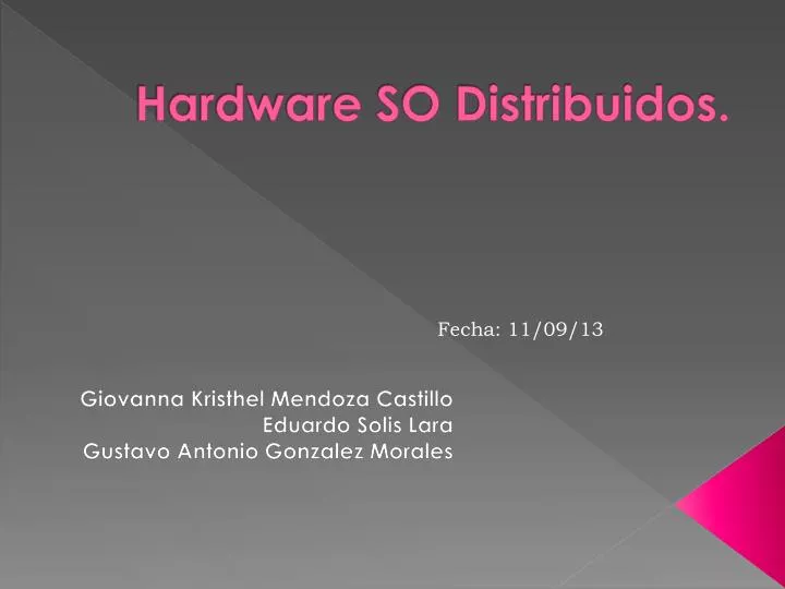 hardware so distribuidos