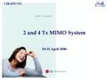 2 and 4 Tx MIMO System - slide 1