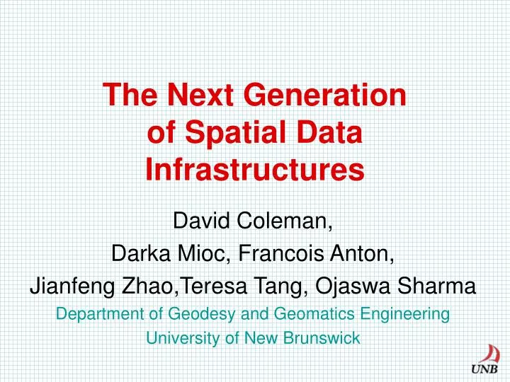 the next generation of spatial data infrastructures