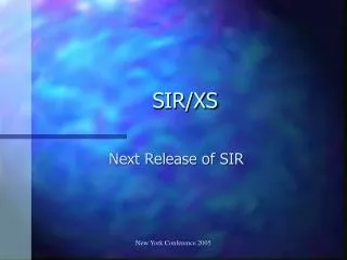 SIR/XS