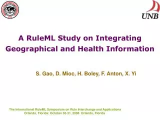 A RuleML Study on Integrating Geographical and Health Information