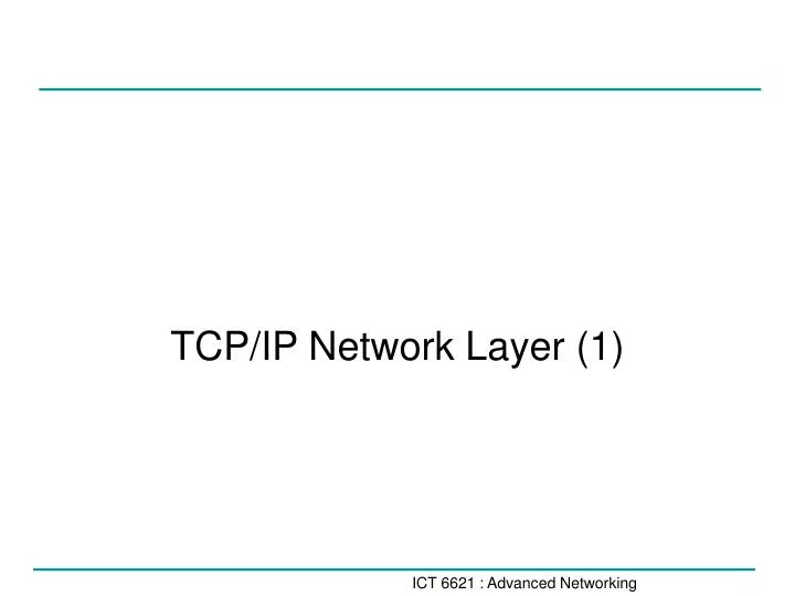tcp ip network layer 1