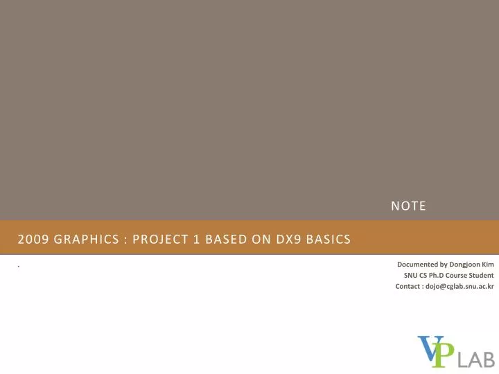 2009 graphics project 1 based on dx9 basics