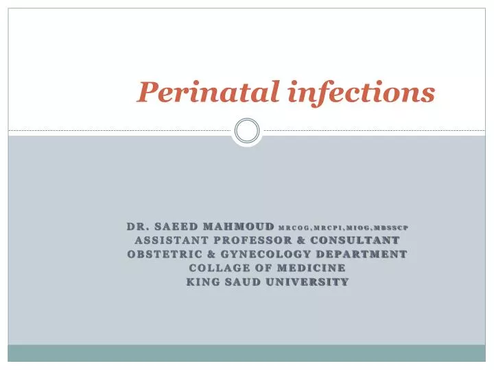 perinatal infections