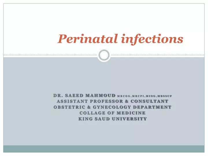 PPT - Perinatal infections PowerPoint Presentation, free download - ID ...