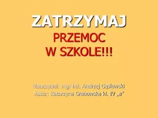 zatrzymaj przemoc w szkole