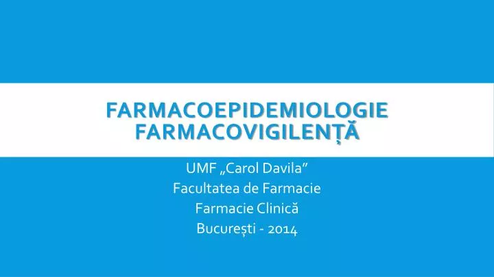 farmacoepidemiologie farmacovigilen