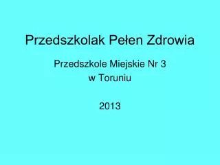 przedszkolak pe en zdrowia