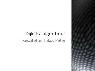 dijkstra algoritmus