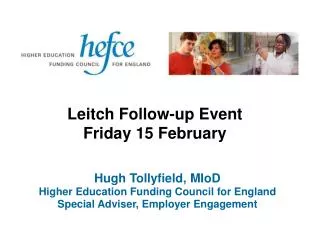 Hugh Tollyfield, MIoD Higher Education Funding Council for England