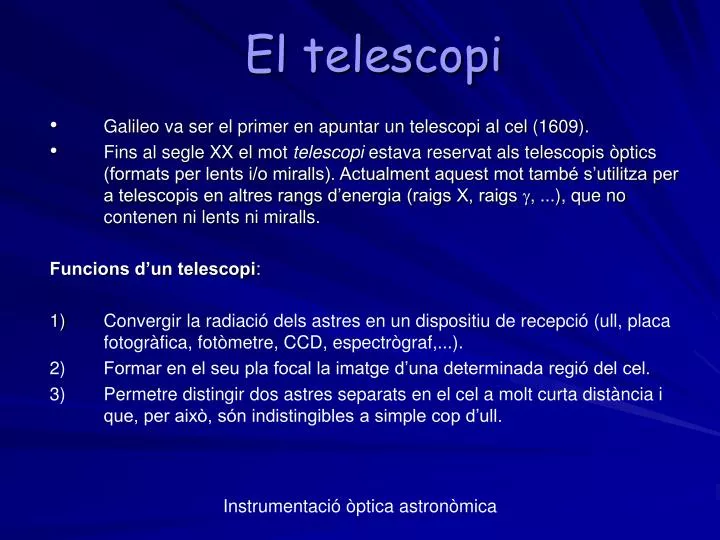 el telescopi