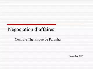n gociation d affaires