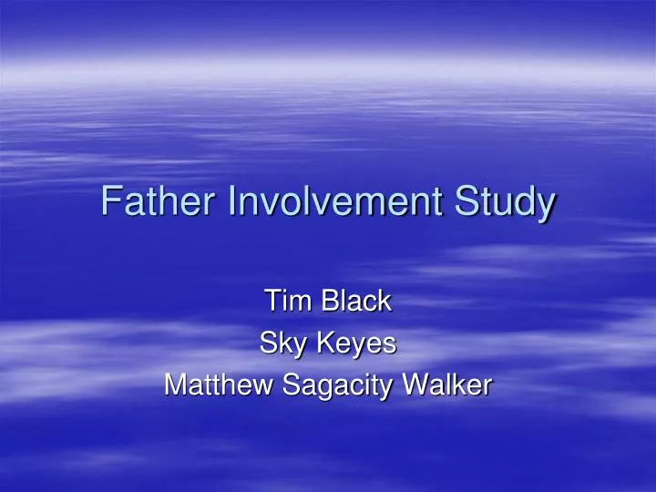 father involvement study