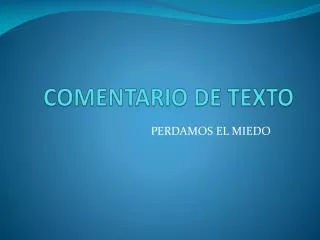 comentario de texto