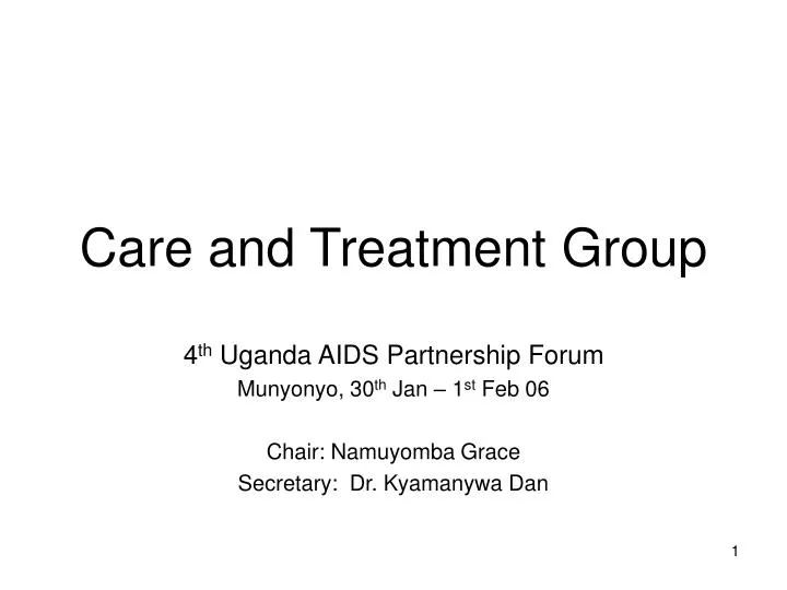 care and treatment group