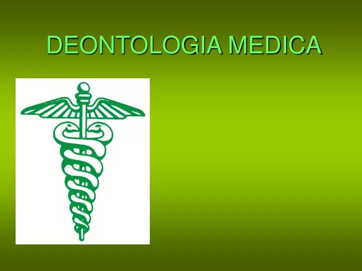 deontologia medica