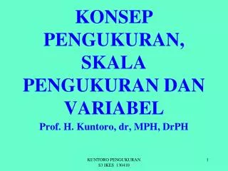 konsep pengukuran skala pengukuran dan variabel