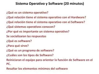 sistema operativo y software 20 minutos