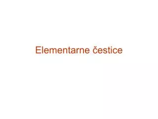 elementarne estice