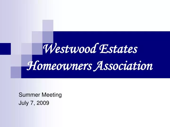 westwood estates homeowners association