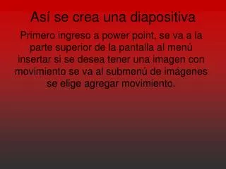 as se crea una diapositiva