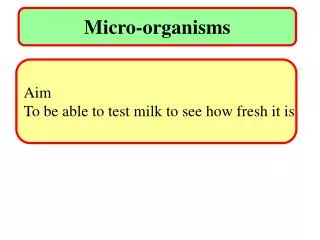 Micro-organisms