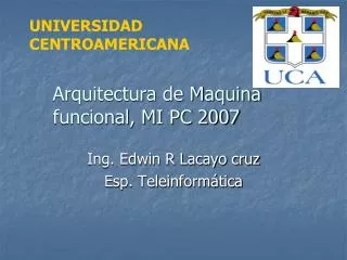 arquitectura de maquina funcional mi pc 2007