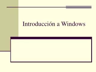 introducci n a windows