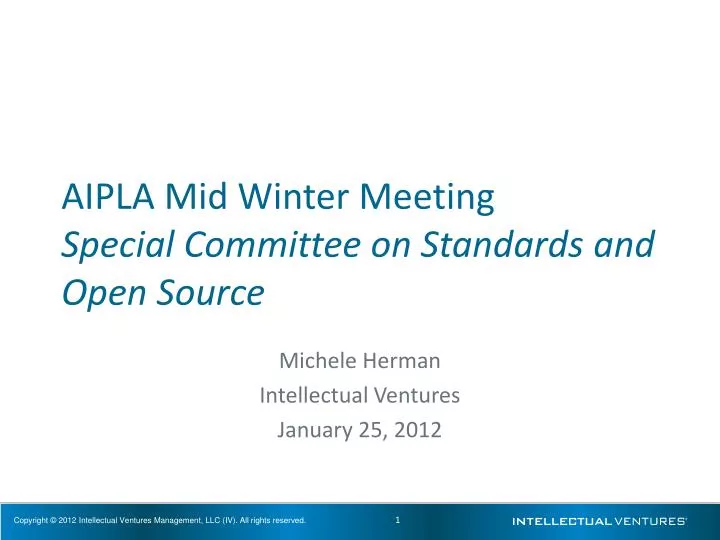 aipla mid winter meeting special committee on standards and open source
