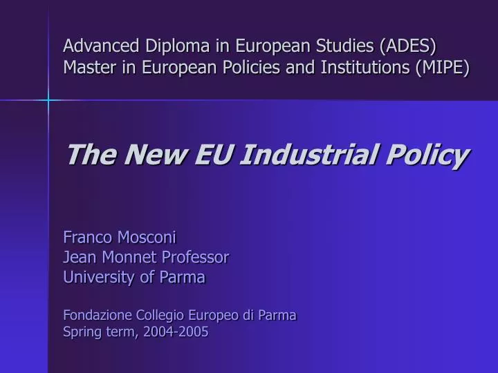 advanced diploma in european studies ades master in european policies and institutions mipe