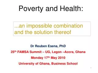 Poverty and Health: